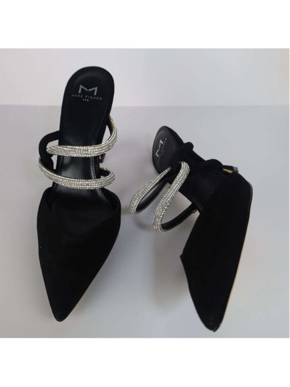 Marc Fisher LTD. Women's Candy High Heel Mules Black Size 9- 0326 - Picture 8 of 10